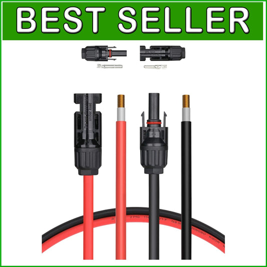 70FT 10AWG Weatherproof Solar Extension Cable with Male & Female Connectors