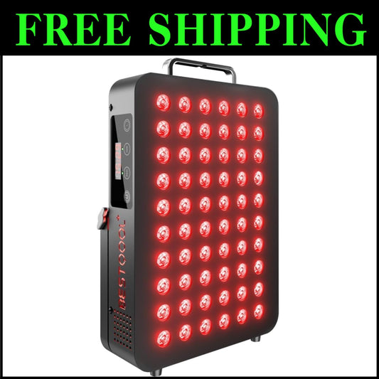 Enhanced Red Light Therapy Device - 105W LED with Cooling Fan & Eye Protection