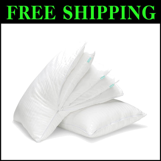 Breathable Luxury Down Alternative Pillows - Adjustable Set for Versatile Sleep