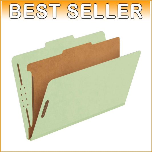 Durable 2/5 Tab Cut Recycled File Folders for Efficient Organization, 10-pack
