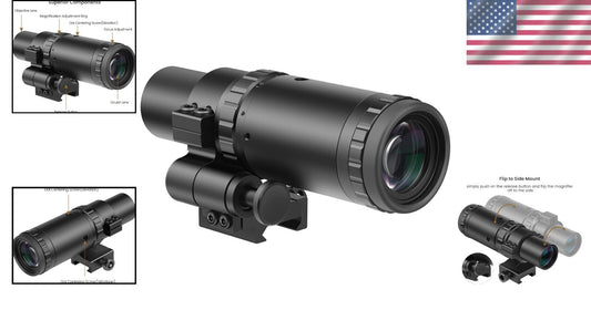 1.5X-5X Red Dot Magnifier with Flip-to-Side Mount for Precision Shooting
