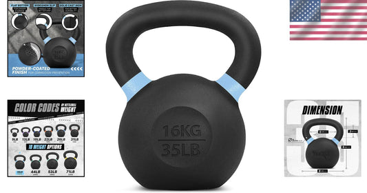Non-Slip Lightweight Kettlebell - 16 kg Portable Strength Training Tool