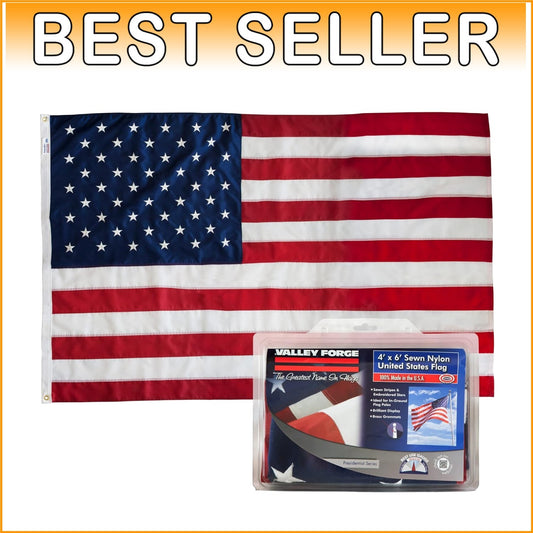 FMAA Certified 5' x 8' American Flag - Sturdy 2-Ply Polyester for Proud Displays