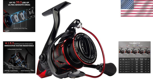 Sharky III Carbon Fiber Fishing Reel - 39.5 lbs Max Drag - Ambidextrous Spinning