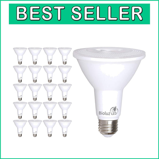 Energy-Efficient 20-Pack LED Bulbs, 3000K Soft White, Dimmable & Flicker-Free