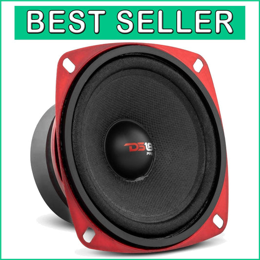 Classic Red Steel 4-Inch Loudspeaker - 90dB Sensitivity for Superior Audio