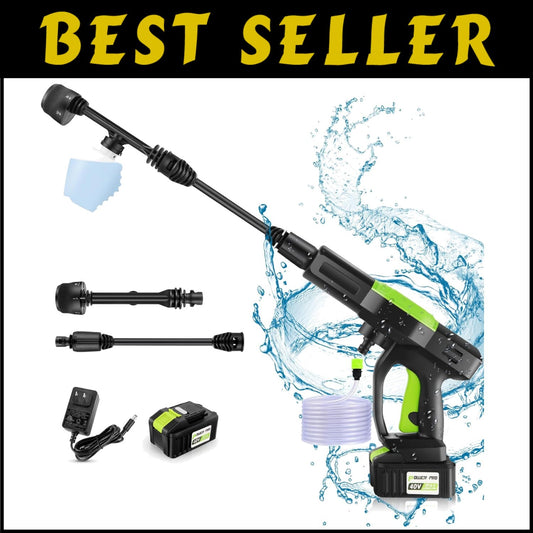960 PSI Cordless Power Washer with 6-in-1 Nozzle & Soap Container Included