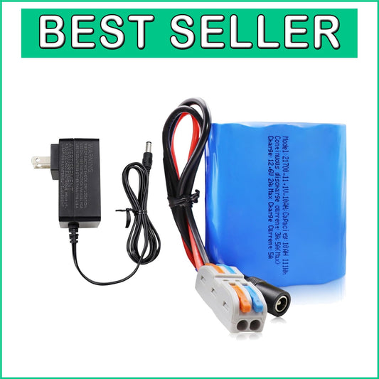 Versatile 12V 10000mAh Lithium Battery with Charger for RC Cars & DIY Projects
