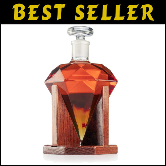 Luxury 750ml Clear Glass Decanter for Whiskey, Scotch, and Vodka – Ideal Gift