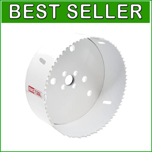 Durable 5-1/4" HSS Bi-Metal Hole Saw with Knock-Out Slots for Easy Core Removal