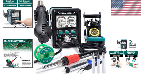 EVO 110W 2-IN-1 LCD Soldering Station & Hot Air Kit with Adjustable Temperature