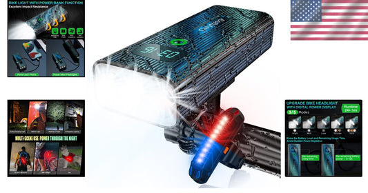 10-Mode USB Rechargeable Bike Lights: Headlight & Taillight for Night Cyclists