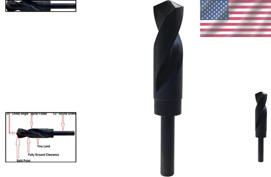 1-1/32" High Speed Steel Drill Bit with 1/2" Reduced Shank for Metal & Wood