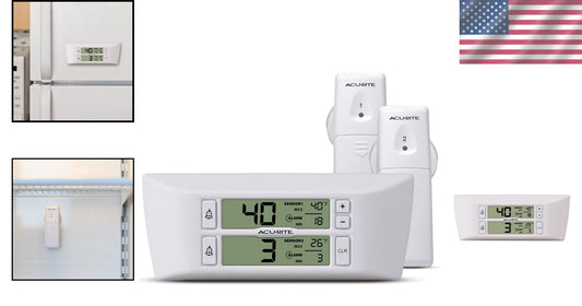 FDA-Certified Digital Wireless Thermometer for Fridge/Freezer with Custom Alarms