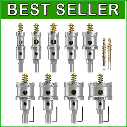 Durable 11-Piece Hole Saw Set with Rust-Resistant Storage Case - Ideal for DIY