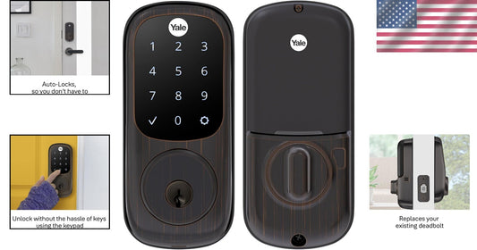Easy-Install Bronze Deadbolt with Touchscreen Keypad - Safety & Style Combined