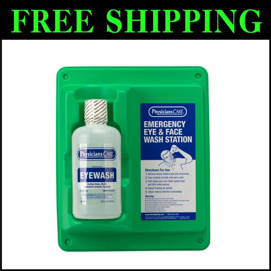 Quick-Access Eyewash Station with 32 oz Bottle - Essential Safety Equipment