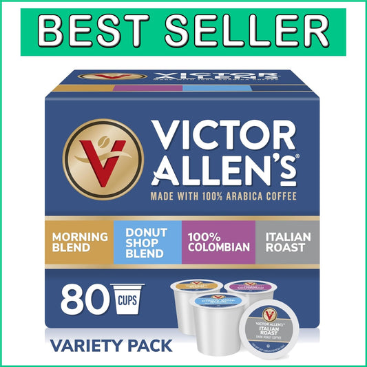 80 Single Serve Coffee Pods - 100% Arabica Variety with Light to Dark Roasts!