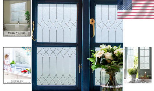 Dynamic Static Cling Window Film with Moroccan Design - Easy Install Solution