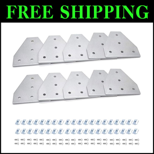 10pc Aluminum 4040 Corner Bracket T Joint Plate Connector for Stable Structures