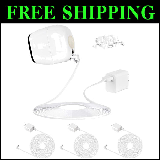 Premium 30FT Weatherproof Power Solution with QC Adapter for Arlo Pro Cameras