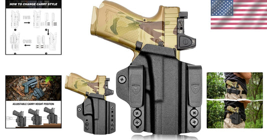 Optics Ready Convertible Holster for Glock & Taurus - Lightweight Kydex Design