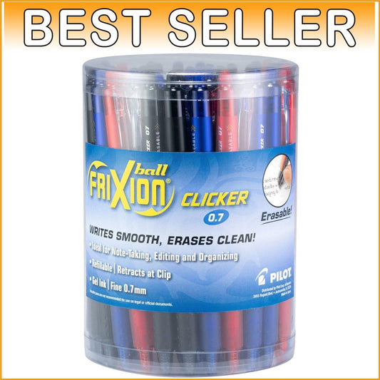 Effortless Writing with FriXion 36-Count Erasable Gel Pens – Quick Dry 0.7 mm