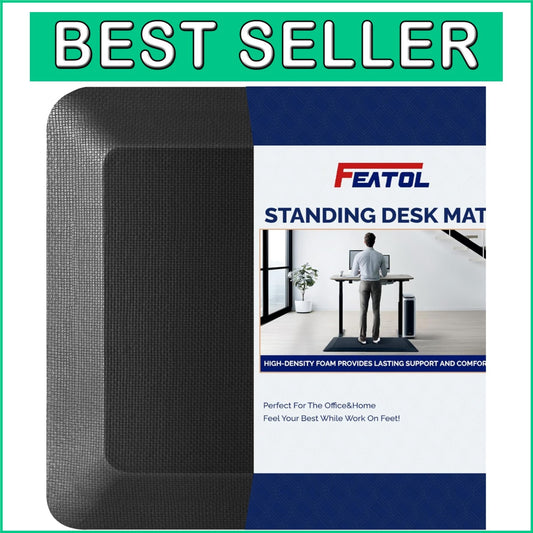 20”x32” Ergonomic Anti-Fatigue Mat for Standing Desks, High Density Foam Comfort