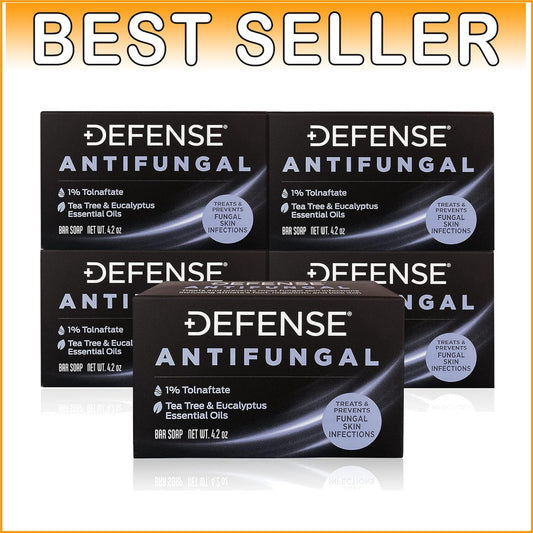 Defense Antifungal Medicated Bar Soap 5-Pack | Fight Jock Itch & Athlete's Foot