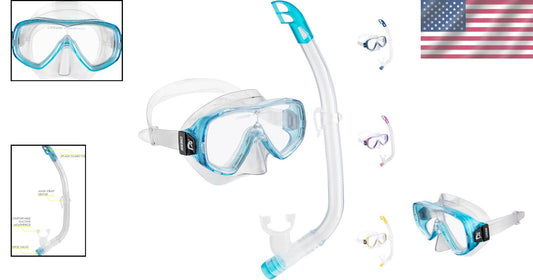 Comfortable Kids Snorkeling Set - Adjustable Ondina Mask & Top Snorkel Kit