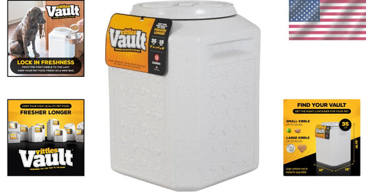 Eco-Friendly Airtight Pet Food Container - 35 lbs Dog and Cat Food Storage Bin