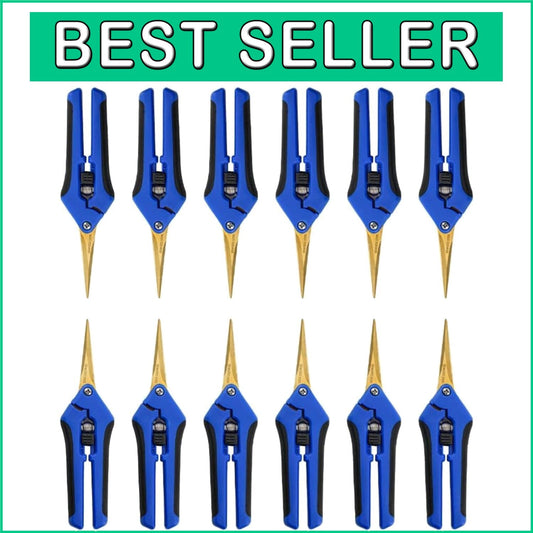 12PCS Titanium-Coated Pruning Shears Set with Ergonomic Handles for Gardeners