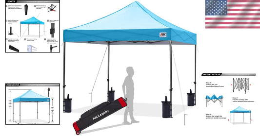 Heavy Duty 10x10 Patio Tent with UV Protection - Ideal for Events & Parties