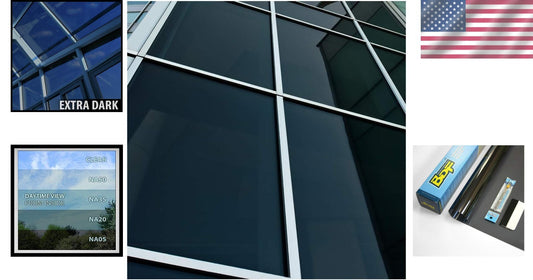 NA05 Sun Control Window Film - 24ft Long Black Film for Ultimate Daytime Privacy