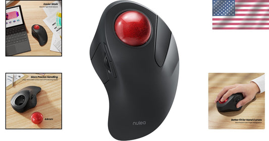 Compact & Lightweight Wireless Rolling Ball Mouse - Ideal for Comfort & Control