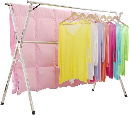 63-Inch Collapsible Heavy Duty Clothes Drying Rack for Indoor/Outdoor Use
