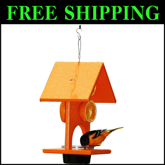 Attractive Orange Oriole Bird Feeder – Eco-Friendly Jelly Holder for Outdoor Use
