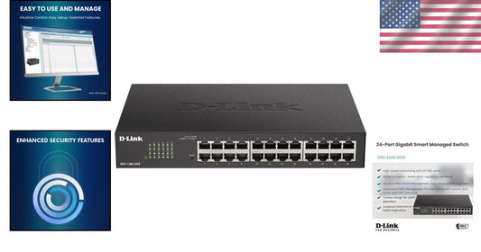 Energy-Efficient 24-Port Gigabit Managed Switch - Silent Operation & Easy Setup