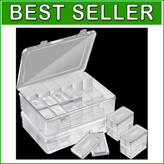 Durable Acrylic Coin Holders: 200 Pieces with Two Storage Boxes for Collectors