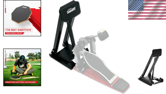 RealFeel Folding Bass Pedal Practice Pad – Ideal for Single & Double Pedals