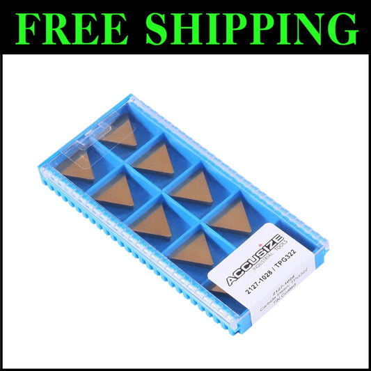 Versatile TiN Coated Carbide Inserts - 10 Pcs for Metalworking Excellence