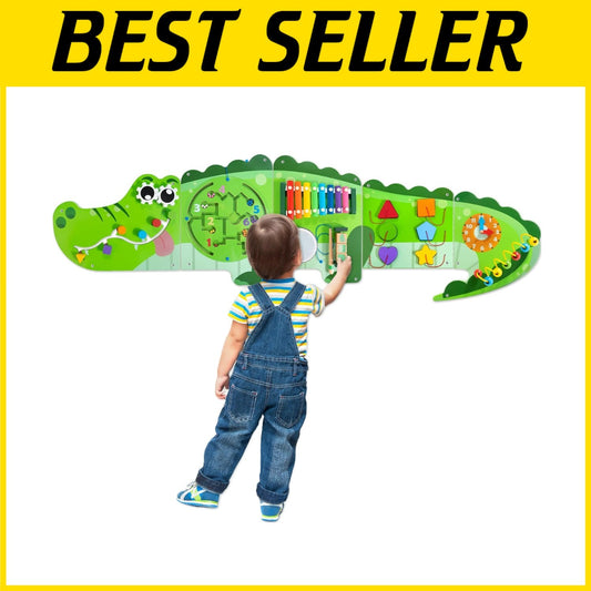 Vibrant 9-in-1 Sensory Wall Board for Kids - Perfect for Playrooms & Classrooms