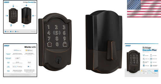 Encode Plus WiFi Smart Lock - Keyless Deadbolt with Touchscreen and Camelot Trim