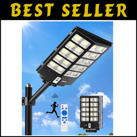 520000LM Solar Street Lights with Remote Control - Waterproof LED Floodlight