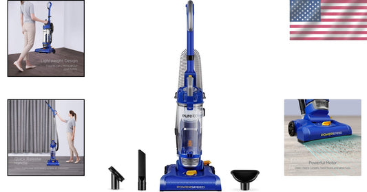 Dynamic PowerSpeed Bagless Vacuum Cleaner - 10 lbs, Washable Filter, Accessories