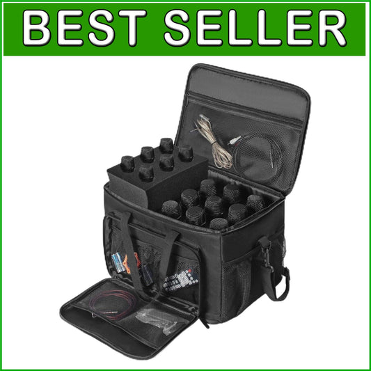 Durable 15-Slot Microphone Case for Wireless Mics – Oxford and Foam Design