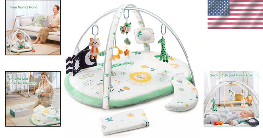 Thicker Baby Activity Mat with Replaceable Covers - Ideal for Early Development