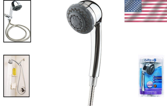 Chic Chrome Handheld Showerhead with 10,000 Gallon Filter - Spa-Like Relaxation