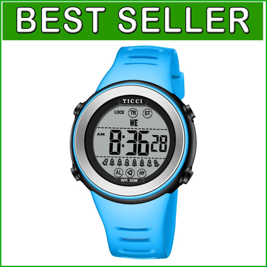 Unisex 8-Vibration Alarm Watch for Medication Reminders - Easy to Read & Durable