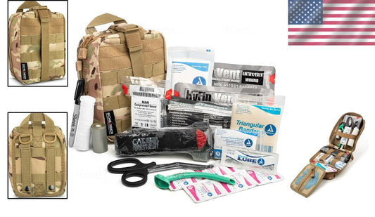 Ultimate 21-Piece IFAK Kit with CAT Tourniquet & Chest Seal for Emergency Care